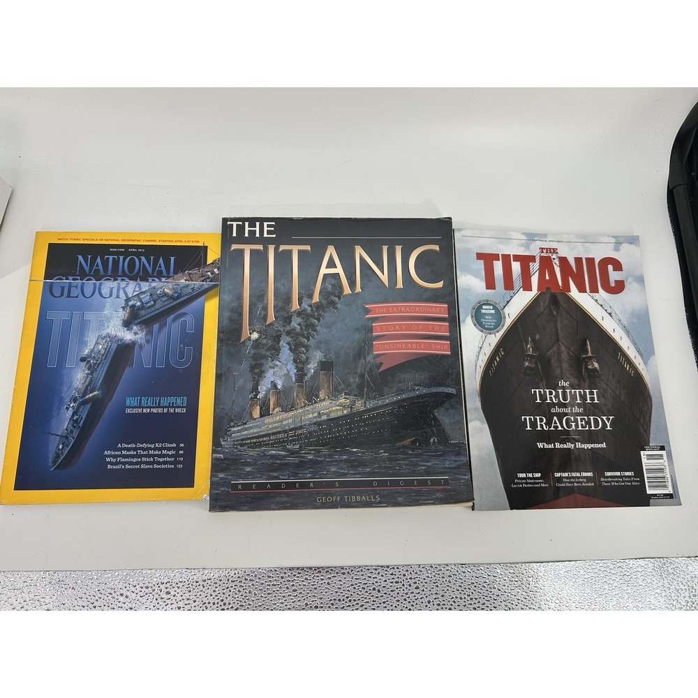 Titanic Book Lot National Geographic Centennial Spotlight Readers Digest